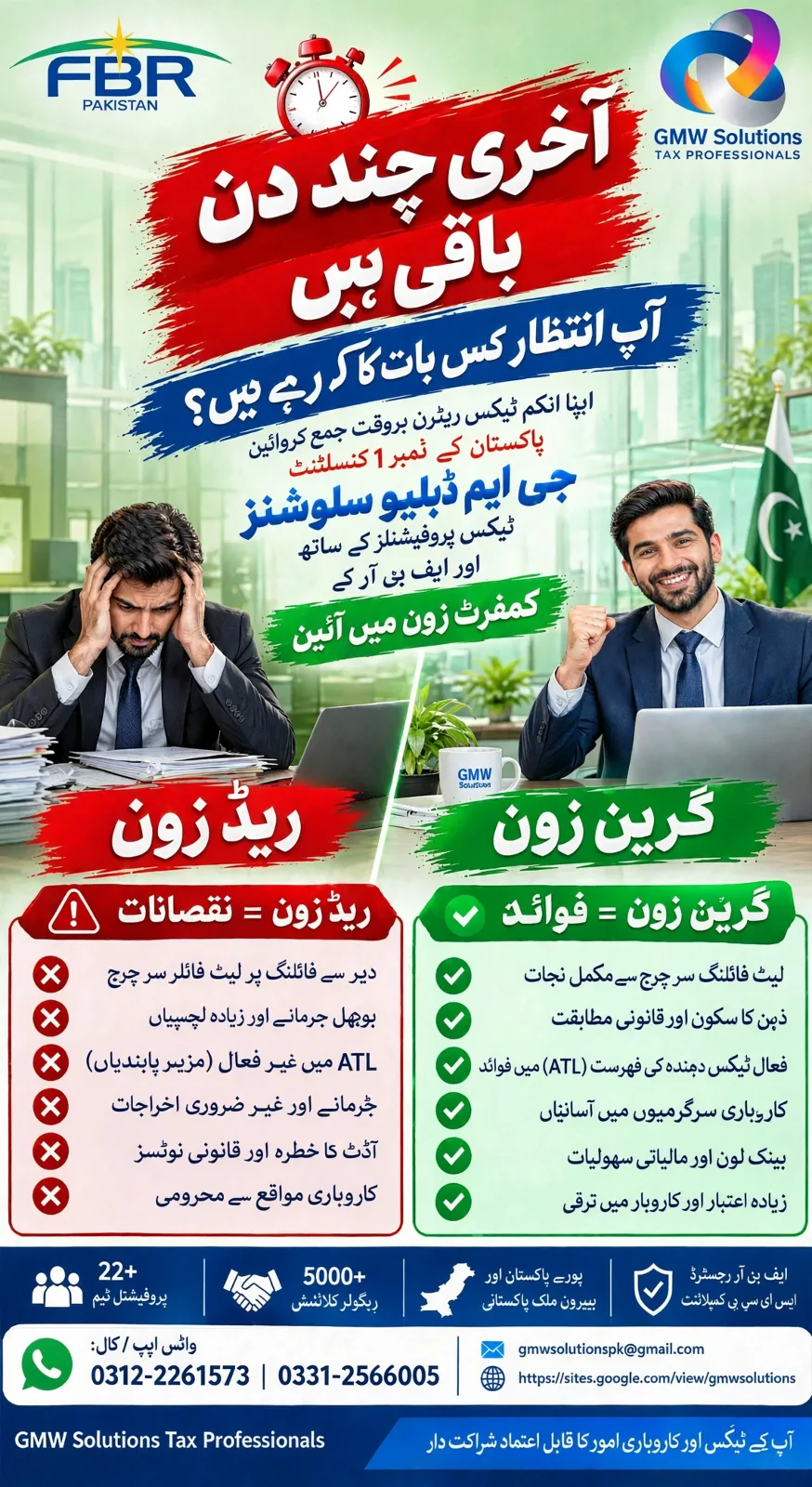 Income Tax Return Filing 2026 Last Date Pakistan - Become ATL Active in 24 Hours | FBR Fee 5000 | GMW Solutions Karachi