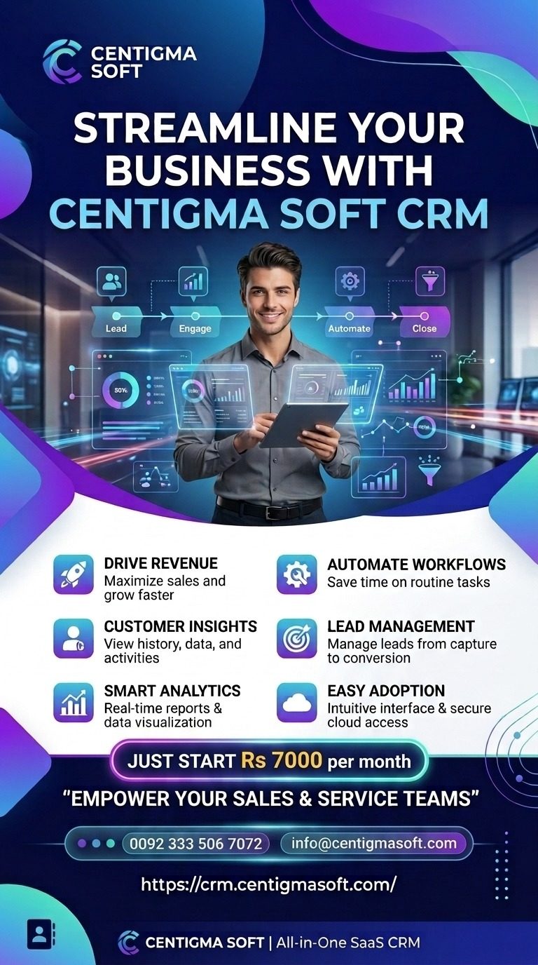 Centigma Soft CRM - Leads, Deals & Follow-ups Software